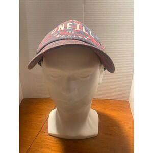 O'Neill Mens Trucker Hat Surf America Mesh Back Snapback Red Blue Pattern